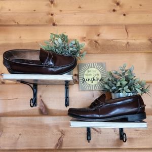 Florsheim 💙 Berkley Penny Loafers Burgundy Leather Moc Toe Shoe 30253 Men 9.5 D